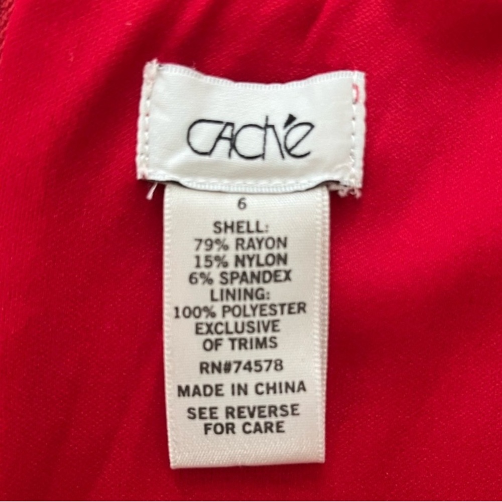 Cache Red Fitted Dress - Picture 4 of 6